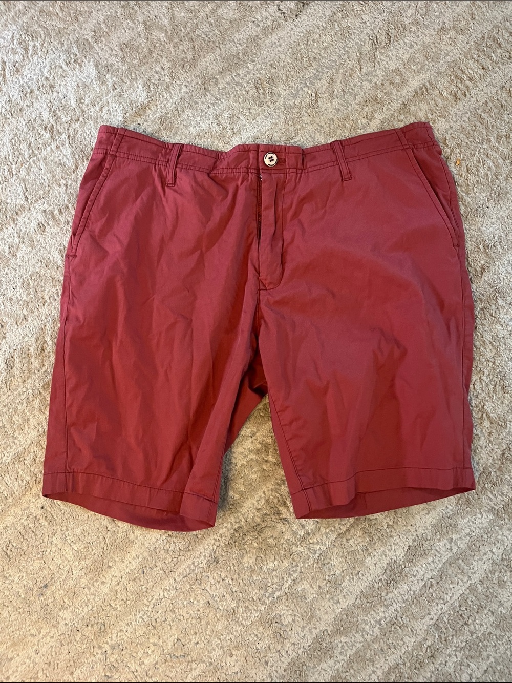 Tailor Vintage Red 9”Inseam Slim Fit Comfort Stretch Waist Cotton Blend Short 34